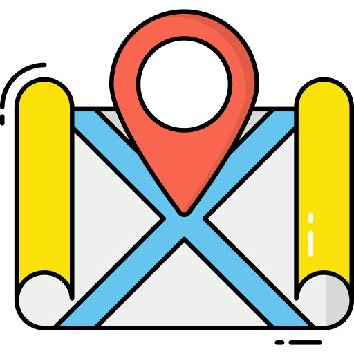 Map Generic Outline Color icon