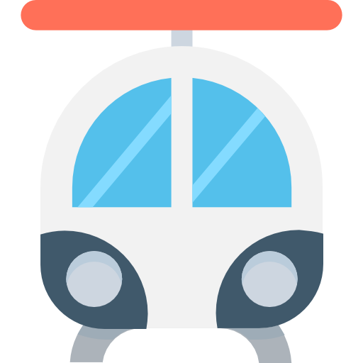 Helicopter Flat Color Flat icon