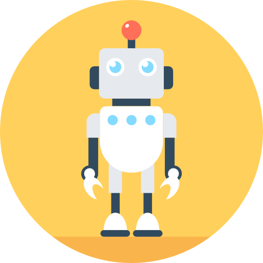 Robot Flat Color Circular icon