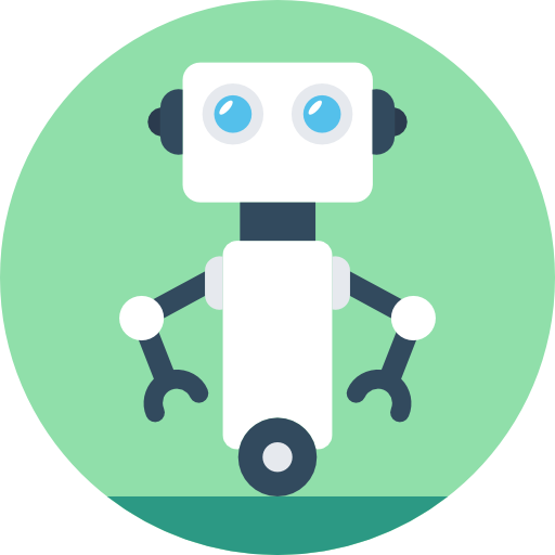 Robot Flat Color Circular icon