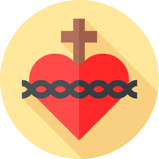 Heart Flat Circular Flat icon