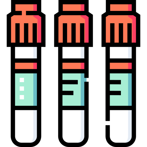 血液検査 Detailed Straight Lineal color icon