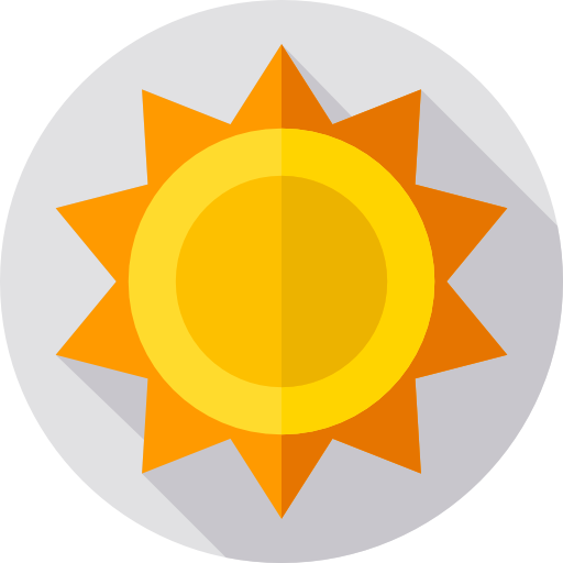 Sun Flat Circular Flat icon