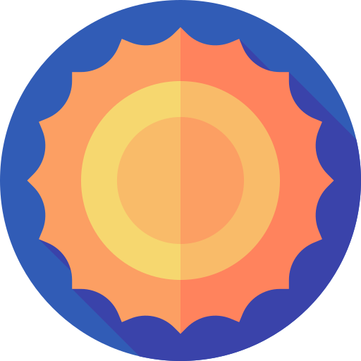 Sun Flat Circular Flat icon