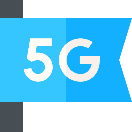 5g Basic Straight Flat Ícone