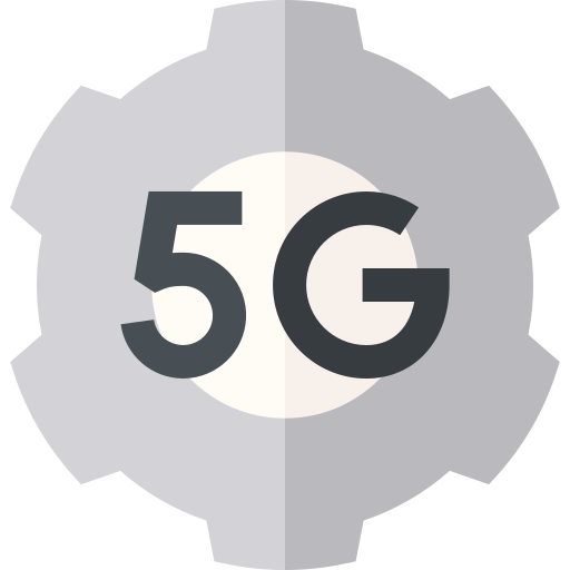 5g Basic Straight Flat icoon