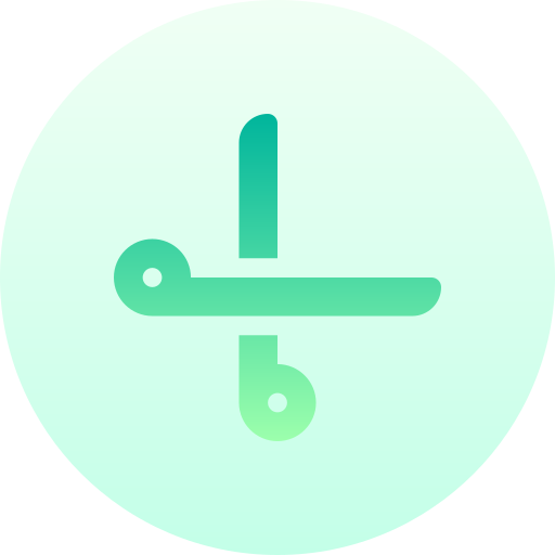 forbici Basic Gradient Circular icona