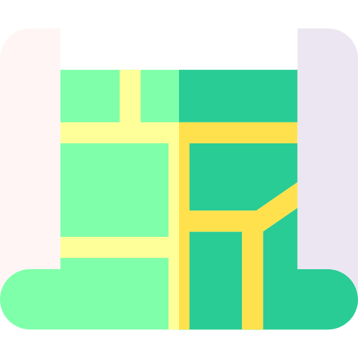 지도 Basic Straight Flat icon