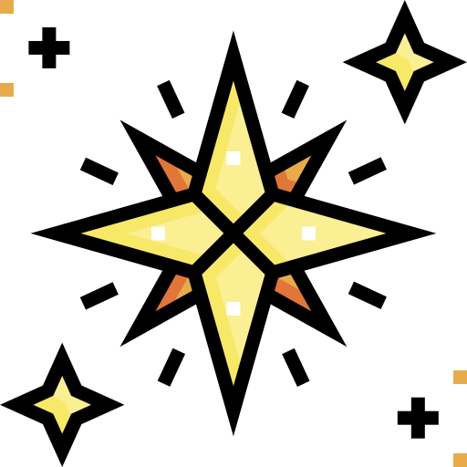 Star Detailed Straight Lineal color icon