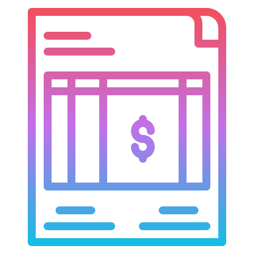 Invoice Iconixar Gradient icon