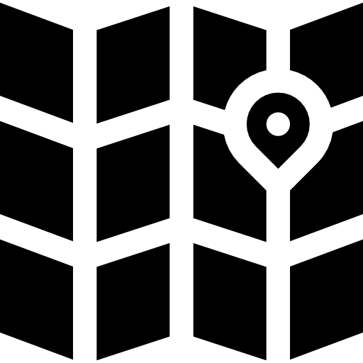 Map Basic Straight Filled icon