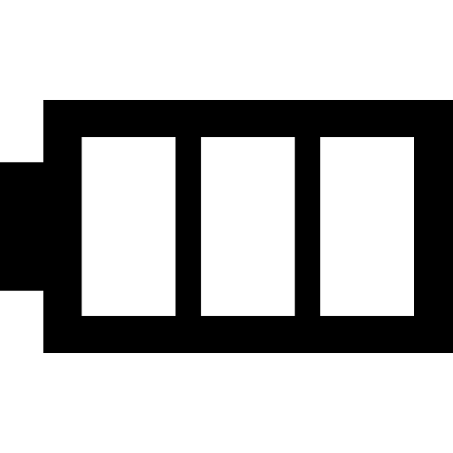 batterijbeeld met drie gebieden  icoon