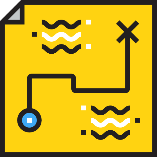 地図 Detailed Straight Lineal color icon