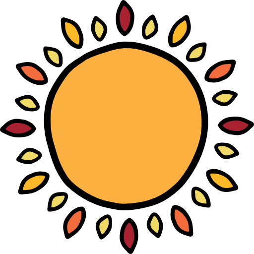 Sun Hand Drawn Color icon