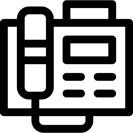 fax Basic Rounded Lineal icona