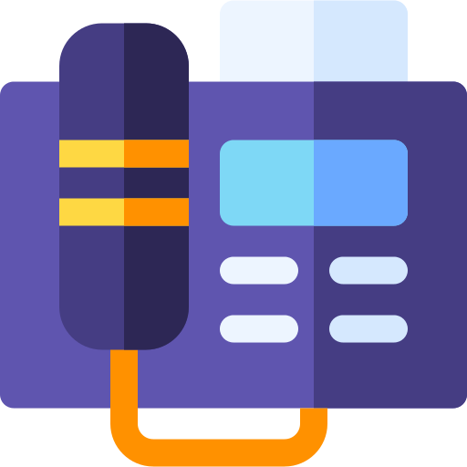 fax Basic Rounded Flat icona