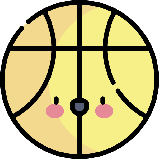 basketball Kawaii Lineal color icon