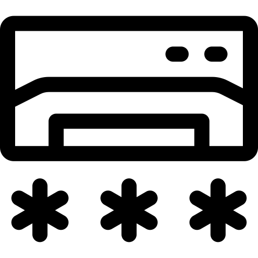 climatiseur Basic Rounded Lineal Icône