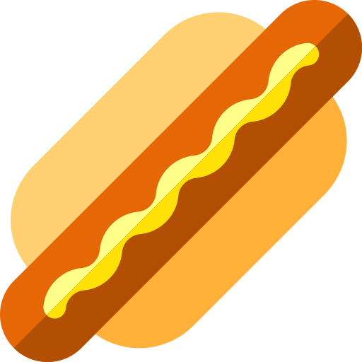 hot-dog Basic Rounded Flat Icône