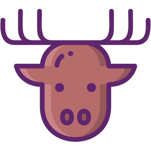 Moose Flaticons Lineal Color icon