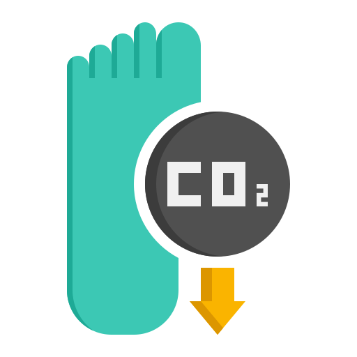 co2-fußabdruck Flaticons Flat icon