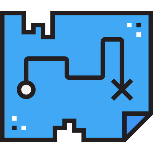 地図 Detailed Straight Lineal color icon