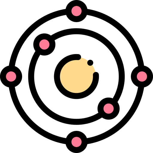 atom Detailed Rounded Lineal color icon