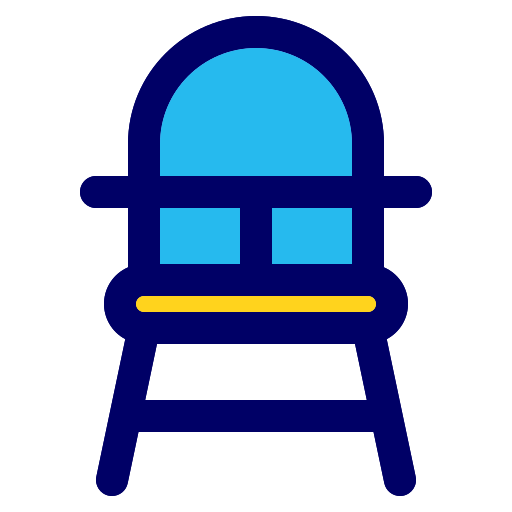 Feeding chair Generic Outline Color icon