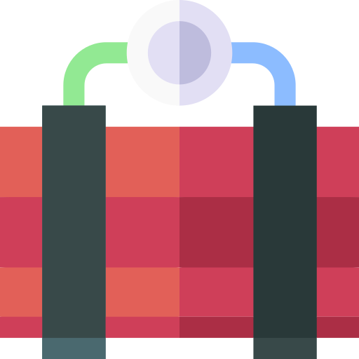 Time bomb Basic Straight Flat icon