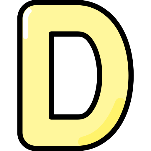 buchstabe d Generic Outline Color icon