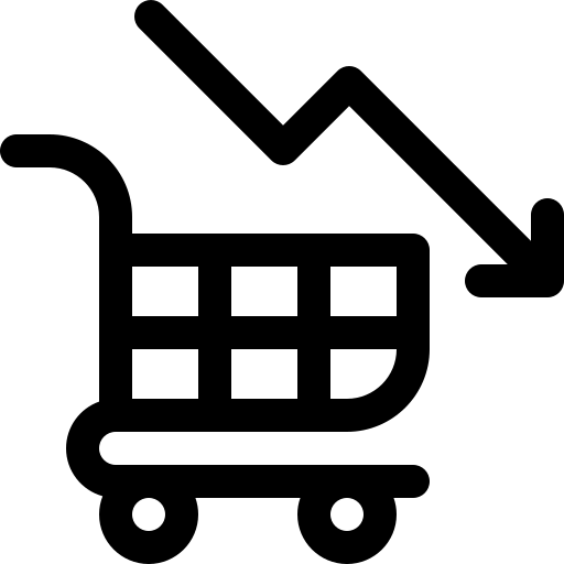 winkelmand Basic Rounded Lineal icoon