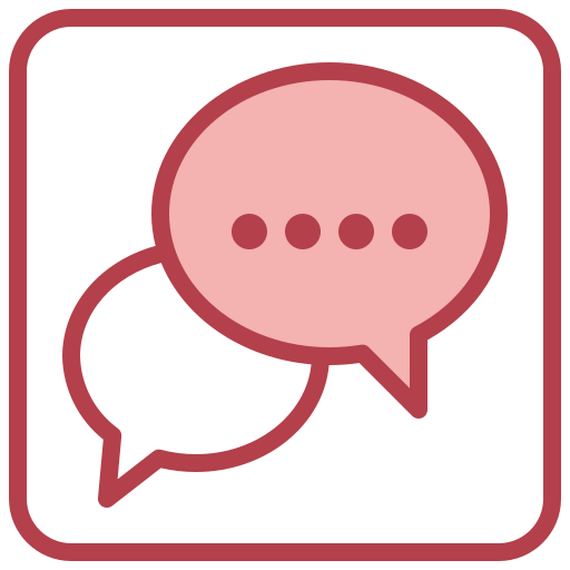 Speech bubble Surang Red icon