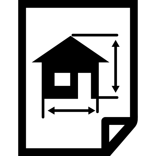 Архитектурный рисунок дома на бумаге  иконка