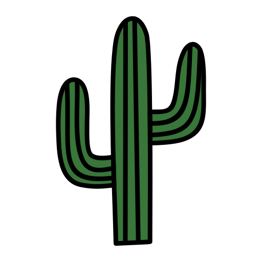 cactus Generic Outline Color icoon