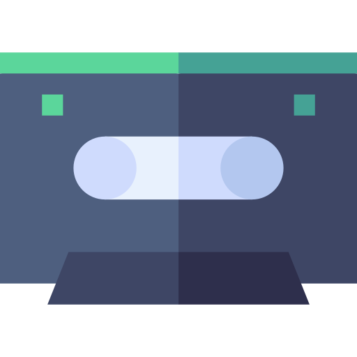 casette Basic Straight Flat icon