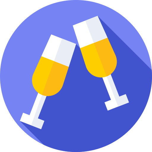 Champagne Flat Circular Flat icon