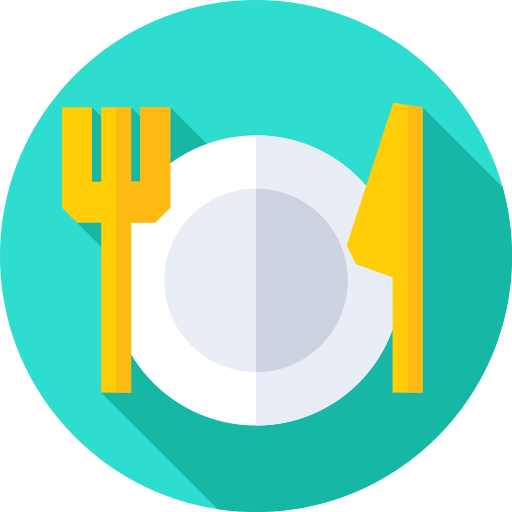 Dinner Flat Circular Flat icon