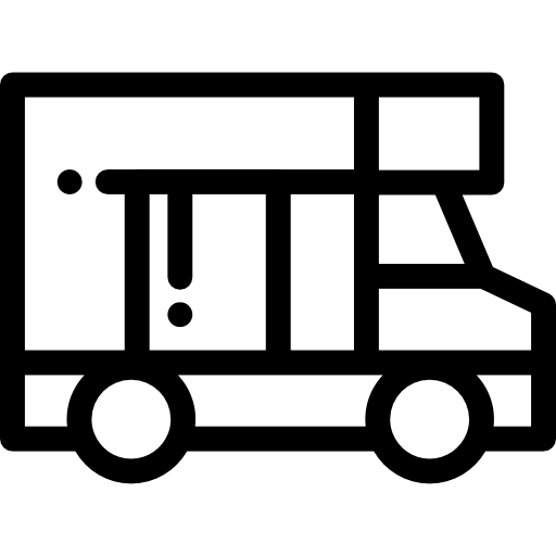 caravane Detailed Rounded Lineal Icône