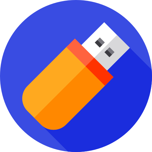 Pendrive Flat Circular Flat icon