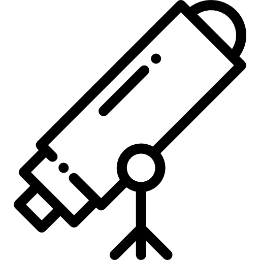 télescope Detailed Rounded Lineal Icône