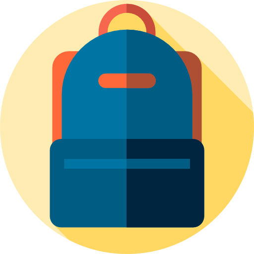 rucksack Flat Circular Flat icon