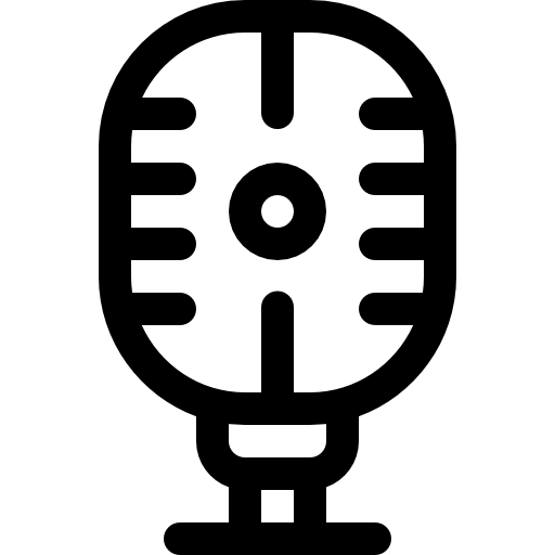 microfono Basic Rounded Lineal icona