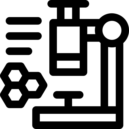 microscopio Basic Rounded Lineal icona