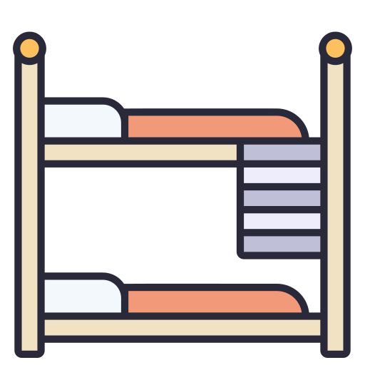 Bed Generic Outline Color icon