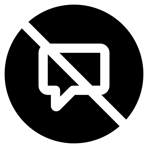 Żadnego czatowania Generic Glyph ikona