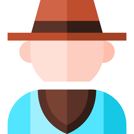 cowboy Basic Straight Flat icon