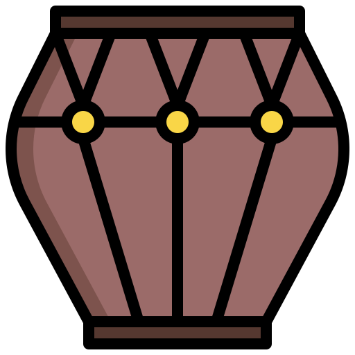 Dholak Surang Lineal Color icon