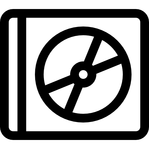 cd Basic Rounded Lineal Icône