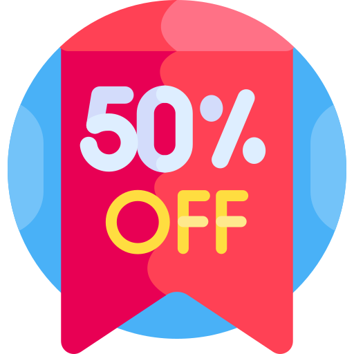 50 % Detailed Flat Circular Flat icon