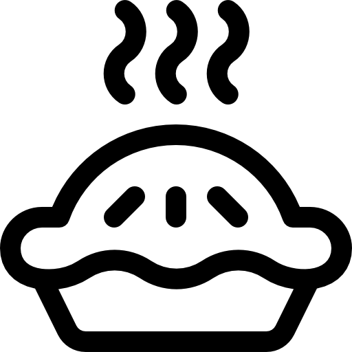 tourte à la viande Basic Rounded Lineal Icône